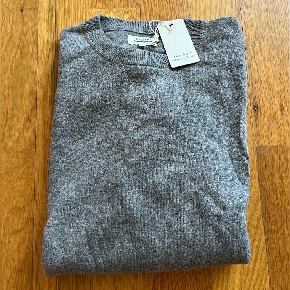 Hartford Grey Crewneck Sweater - size L